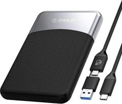 ORICO 256GB išorinis SSD, greitis iki 460MB/s, nešiojamasis SSD | Išorinis SSD diskas su „2-in-1“ USB-C kabeliu, skirtas USB-C išmaniesiems telefonams, kompiuteriams, planšetėms ir nešiojamiesiems kompiuteriams – M25PRO