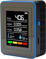 Oro kokybės detektorius, „5-in-1“, nešiojamas CO2, TVOC ir HCHO matuoklis namams ir biurui, įkraunamas, 90 × 70 × 35 mm (#1)