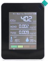 Oro kokybės matuoklis, „5-in-1“, tikslus CO₂-TVOC-HCHO detektorius, skirtas