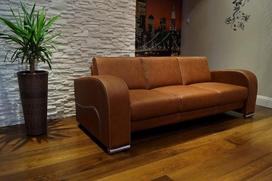 Oslo 3 vietų tikros odos sofa 205 cm pločio, karvės odos