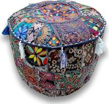 Osmanų Pouf padengti Dekoratyvinis Patchwork patogus Osmanų etninės medvilnės pagalvėlė Bean Bag dizaino grindų siuvinėtas Pouf padengti