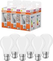 OSRAM LED "Star Matte Filament" LED lemputė, B22d cokolio, šaltai balta (4000K), lemputės formos, įprastų 60 W lempučių pakaitalas, 6 vnt.
