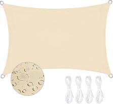 OUJI -001 Stoginė apsauga nuo saulės Sodo balkono apsauga nuo oro sąlygų Vandeniui atsparus 2 x 3 m stačiakampio formos 420D 95 % UV apsauga, lauko apsauga nuo saulės ir terasos (šviesiai geltona)