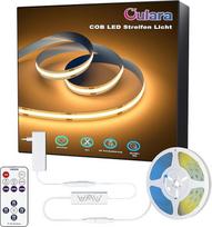 OULARA LED juosta 10 m 2700 K, reguliuojamo apšvietimo šiltos baltos spalvos 24 V LED juostų rinkinys su nuotolinio valdymo pulteliu ir maitinimo šaltiniu, CRI90+ ryškus apšvietimas, skirtas namų dekoravimui, laikmačio funkcija