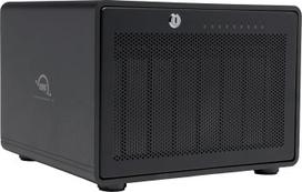 OWC „ThunderBay 8“ diskų korpusas, juodos spalvos, 8 lizdų išorinis „Thunderbolt 3“ diskų korpusas
