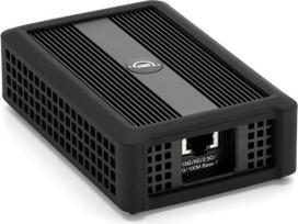 OWC „Thunderbolt 4“ 10G Ethernet adapteris, skirtas greitaeigiams tinklo ryšiams; RJ45 prievadas palaiko 10Gb/s, 5Gb/s, 2,5Gb/s, 1Gb/s ir 100Mbps „Base-T“ greičius; suderinamas su „Thunderbolt 4“ pagrindiniais prievadais