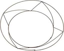 Paaukštintas vielos rėmelis gėlėms ir vainikams, 40,6 cm