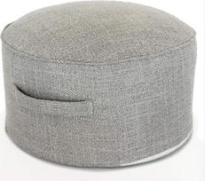 Pagalvėlė 40 x 20 cm Apvalus Osmanų kojų atramos suoliukas Plaunamas lovos batų keitimo taburetė Joga Pouf pagalvė Sodo sėdynė Svetainės miegamasis Vaikų kambario tualetiniai stalai, pilka