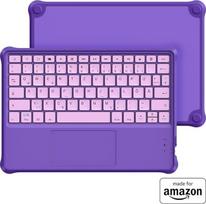 Pagaminta "Amazon" Belaidė "Bluetooth" klaviatūra vaikams Violetinės spalvos, skirta "Fire HD 10 Kids" ir "Kids Pro" planšetiniams kompiuteriams