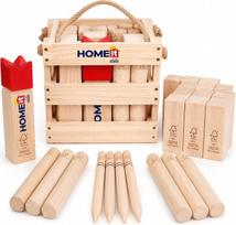 Pagrindinis puslapis „It Viking Chess Wood Outdoor Kubb“ vikingų šachmatų rinkinys, pagamintas iš FSC sertifikuotos kaučiukmedžio medienos, su karaliumi, 10 „kubb“ figūrėlėmis, 6 metimo lazdelėmis ir žymėjimo kaiščiais; tvirtas nešimo krepšys, skirtas žai