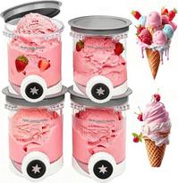 Pakeitimui skirti indai, skirti „Ninja Creami Swirl NC701EU“ 480 ml, 4 vnt. pakuotė