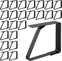 Pakuotė 24 staltiesės spaustukų, juodos spalvos, skirtų 5 cm storio staltiesės storio staltiesei Nerūdijančio plieno tvirti staltiesės spaustukai Staltiesės laikiklis, skirtas naudoti lauke ir viduje, storiems stalams, sodo stalui