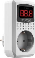 Paleidimo srovės ribotuvas ir paleidimo srovės ribotuvas 230 V, 16 A – automatinio išjungimo lizdas su apsauga nuo viršįtampių (140–280 V), skirtas suvirinimo aparatams ir kampiniams šlifuokliams