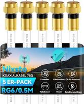 Palydovinis kabelis 1 m, 2 m, 3 m, 5 m, 10 m, 15 m, 20 m, 30 m, RG6 koaksialinis kabelis, HDTV antenos kabelis