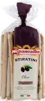 Panealba Stiratini con olive 250g maišelis (duonos lazdelės su alyvuogėmis)