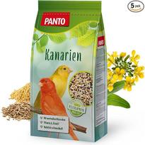 PANTO kanarėlių lesalas su pluraminu, 5 x 1 kg - dekoratyvinių paukščių lesalas, pagamintas iš spalvingo sėklų mišinio, paukščių lesalas be riešutų