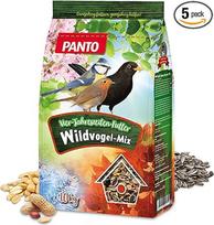 PANTO Four Seasons Feed - 5 x 1 kg lesalas paukščiams, išbarstytas lesalas paukščiams su saulėgrąžų sėklomis, žemės riešutais ir grūdų dribsniais