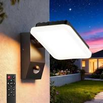 papasbox 32 W lauko sieninis šviestuvas su judesio jutikliu Nuotolinio valdymo pultas Aliuminis su LED skydelio sieniniu šviestuvu IP65 Vandeniui atsparus 3000 K šiltos baltos spalvos sieninis šviestuvas Lauko vidaus sodo namo sieninis šviestuvas