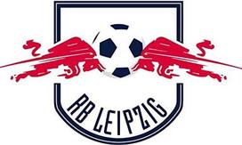 PARTYLANDIA RB Leipzig herbas – valgomasis vaflinis popierius, skirtas tortų papuošimui gimtadienio ir teminėms šventėms