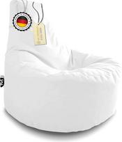 PATCH HOME Žaidėjų kėdė Bean Bag 2 dydžiai 25 spalvos XXL 80 cm skersmuo 30 cm sėdynės aukštis 90 cm balta