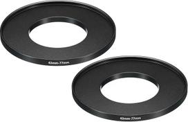 PATIKIL 43mm-77mm metalinis žingsnis aukštyn žiedas 2vnt fotoaparato objektyvo filtro adapterio žiedas Aliuminio filtro adapterio žiedas fotoaparato objektyvo gaubtui juodas