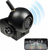 Patobulinta belaidė atsarginė kamera su magnetiniu tvirtinimu, įkraunama baterija maitinama „Wi-Fi“ atbulinės eigos kamera, 720P IP68 atsparumo vandeniui atbulinės eigos kamera, skirta sunkvežimiams, poilsio automobiliams, kemperiams ir priekaboms, suderi