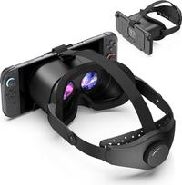 Patobulinti „Nintendo Switch 2“ (2025 m.) VR akiniai, „Switch 2“ virtualios realybės VR akiniai su reguliuojamais HD lęšiais ir patogia galvos juosta, „Labo VR“ rinkinys „Switch 2“ priedams, juodos spalvos