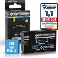 PATONA Platinum LP-E6 akumuliatorius 2250 mAh USB-C įvesties pakaitinis akumuliatorius, suderinamas su "Canon EOS 5D Mark II III IV 5DS R R5 6D 7D 60D 60Da 70D 80D 90D XC10 XC15 5 6 7 60 70 80 90 D XC 10 15 WFT-E5 E7