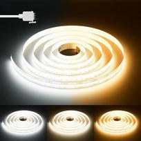 PAUTIX COB COB LED juosta 10 m Dimmable Warm White Cool White 2700 K - 6500 K 640 LEDs/m 24 V LED juostų apšvietimas CRI90+, skirtas miegamajam, virtuvei, namams, "pasidaryk pats" apšvietimui (tik juostos, be maitinimo šaltinio ir reguliatoriaus)