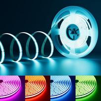 PAUTIX RGB COB LED juosta 10 m, 24 V spalvų keitimo LED juosta 576 LED/M, įvairiaspalvė lanksti LED juosta, skirta žaidimų kambariui, miegamajam, vakarėliui, "pasidaryk pats" dekoracijoms (valdiklį ir adapterį galima įsigyti atskirai)