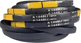 Pavaros diržai, A serija, trikampiai diržai, klininiai diržai, mechaniniai pramoniniai pavaros diržai, metriniai matmenys A-380 mm–900 mm, transmisijos diržai (Li 770 mm)