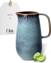 pavyzdžiui. Gamintojas: „Villeroy & Boch“ – „Lave Glacé“ ąsotis, mėlynas, tinka plauti indaplovėje, tinka naudoti mikrobangų krosnelėje, karafa, ąsotis, vandens ąsotis, vandens karafa, ąsotis vandeniui ir sultims, keramika