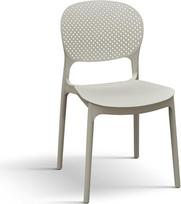 PAZZO DESIGN "Anita" kėdžių rinkinys iš 4 kėdžių Taupe Polipropileno kėdės Virtuvės kėdės Valgomojo kėdės sukraunamos viena ant kitos - id_2058
