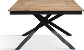 PAZZO DESIGN "Marisa" išplečiamas stalas Rustic Oak Black Legs Virtuvės svetainės stalas Pagaminta Italijoje 120 x 80 x 76 cm