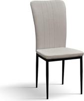 PAZZO DESIGN „Frida“ id_2216, 6 kėdžių rinkinys, virtuvės kėdės, svetainės kėdės, dizainerio kėdės, smėlio spalvos, metalinės kojos, juodos
