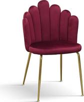PAZZO DESIGN „Sissi“ id_2037, 4 kėdžių rinkinys, bordo spalvos, aksominės kėdės, virtuvės kėdės, valgomojo kėdės, metalinės kojos, auksinės