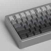 PBT gradientiniai klavišų dangteliai 125 klavišų "Cherry Profile" šilumos sublimacijos klavišų dangteliai "Mx Cherry" mechaninei klaviatūrai (pilkas gradientas)