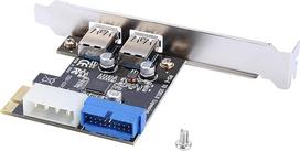 PCI-E į USB 3.0 plėtimo kortelės adapteris, 5Gbps PCI-e USB 3.0 plėtimo kortelė su 19 prievadais, PCI Express adapterio kortelė, skirta stacionariems kompiuteriams, suderinama su 10/8.1/8/7/XP