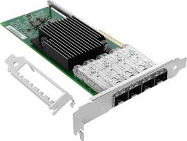 PCIe Ethernet tinklo plokštė, skirta „Intel X710-DA4 XL710BM1“ lustų rinkiniui, PCIe 3.0 x8, 10Gb, 4 prievadų SFP+ LAN plokštė, suderinama su „Windows Server“, „Windows“, „Linux“, „VMware“ ir „ESX“