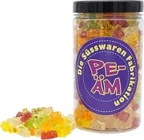 PE ÄM Vaisių kramtomosios gumos mišinys be cukraus 1 kg puodas XL pakuotė vakarėliams, saldainių barams ir dovanoms Saldus ir sultingas aukščiausios kokybės vaisių kramtomoji guma "Fruity