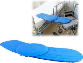 Perkelimo lenta neįgaliųjų vežimėliams, pagalbinė priemonė pacientams perkelti, 90 cm, ratų skersmuo 30 cm, pagaminta iš ABS plastiko, neslystanti, 150 kg apkrova, skirta neįgaliųjų vežimėliams, lovoms ir priežiūrai