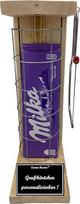 Personalizuotos dovanos vyrams Moterys Dovanų idėja - Geležies atsargų tinklelio narvelis Milka šokoladas (1 x 280 g), įskaitant avarinį pjūklą - gimtadienis Vestuvės Atsisveikinimas
