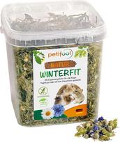 petifool Winterfit, 430 g, papildomas pašaras graužikams, natūralus pašaras triušiams, jūrų kiaulytėms, žiurkėnams, šinšiloms ir kitiems graužikams, be dirbtinių priedų, 100 % natūralus, rūšiai tinkamas pašaras
