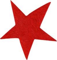 Petra's Bastel-News Dekoratyviniai konfeti 100 x žvaigždutės 30 mm, veltinis/raudona, 3