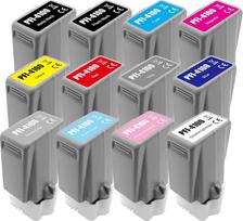 PFI-4100 PFI4100 pigmentiniai rašalai, suderinami su CAN „ImagePROGRAF PRO-1100“ spausdintuvais (12 vnt. pakuotė, MBK, PBK, C, M, Y, R, GY, B, PGY, PC, PM, CO)