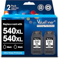 PG 540 540XL juodos spalvos spausdintuvo kasetės, suderinamos su "Canon 540 XL", skirtos "Canon Pixma TS5150 TS5151 TS5100 MG3600 MG3650 MG4250 MG3550 MG2255 MX374 MX525 MX535 MX470 MG335 150 (2 juodos spalvos)