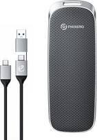 PHIXERO P10PRO išorinis nešiojamasis NVMe SSD 512GB, iki 1050MB/s, USB 3.2 Gen2, pridedamas "2-in-1" USB C kabelis, išorinis kietasis diskas, nešiojamasis SSD, skirtas "iPhone 15+" / "Android" / "Windows" / "Mac", juodas