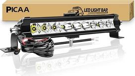 PICAA LED darbo žibintas, 11 colių (27 cm), 3000 LM LED šviesos juosta, Papildomi žibintai, atsparūs vandeniui, plačios ir siauros šviesos derinys, su 12 V laidų komplektu, 6000 K balta šviesa, skirta visureigiams, sunkvežimiams, pikapams, ATV, 4x4, valti