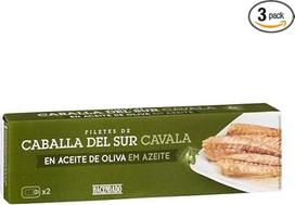 Pietinės skumbrės filė alyvuogių aliejuje – atsargų rinkinys, 8 skardinės (4 pakuotės po 2 skardines) – 8 x 120 g (bendras svoris su skysčiu – 680 g) – rankomis išrūšiuoti filė – gausu omega-3 riebalų rūgščių ir baltymų – aukščiausios kokybės