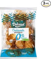 Pilno grūdo kruasanai 0% pridėtinio cukraus Ispanų 270 g pakuotė, 3 vnt.